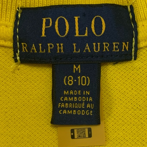 Girl’s Polo Ralph Lauren Shirt Dress Size 8-10 Med University Yellow EUC - Picture 4 of 5